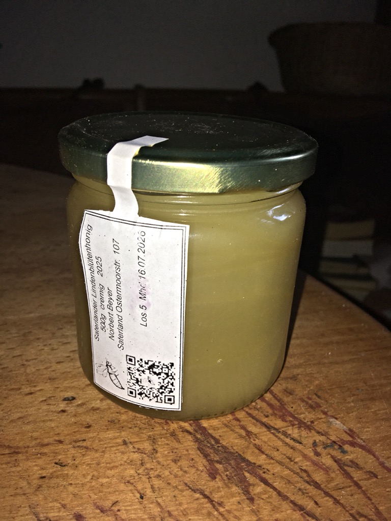 05. Los sater Lindenblütenhonig 2025 cremig ausverkauft